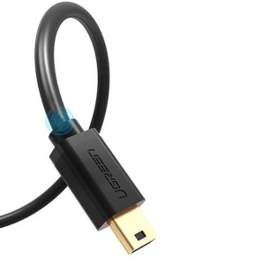 Táp-/adatkábel, 1 m, USB 2.0 – mini-USB, aranyozott csatlakozók, Ugreen - Img 2