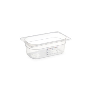 Tava gastronorm Gastronorm 1/4, 265x162x(H) 200 mm, 5.5 litri cu marcaj HACCP, polipropilena, Hendi