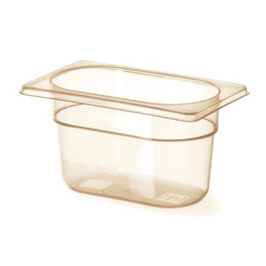 Tava Gastronorm Hendi, GN 1/6 rezistenta la temperaturi ridicate de la -40 C pana la 150 C 0.6 litri, inaltime 65 mm