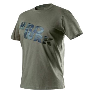 Tricou oliv imprimeu HRD WRK, marimea 54/XL