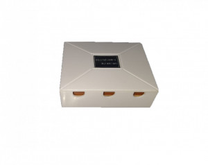 TV antennaelosztó, 3-utas, UHF/VHF/FM, 75ohm, szűrő, 80 x 70 x30mm, Skytronic