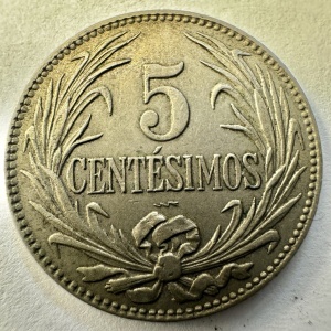 URUGUAY - 5 CENTESIMOS 1924 - Img 2