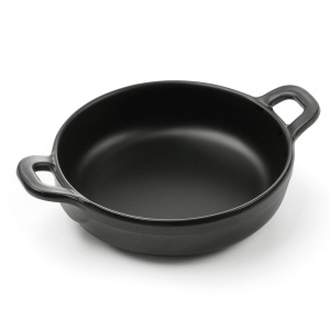 Vas servire in forma de mini-tigaie cu 2 manere, 189x147x(H)37 mm, melamina, Hendi Little Chef