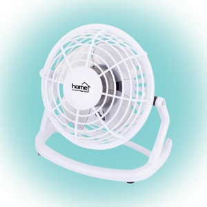 Ventilator de masa cu USB, 10 cm, alb