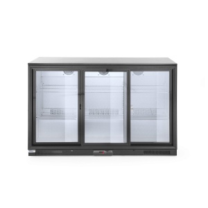 Vitrina frigorifica de prezentare 3 usi glisante interval temperatura 2/10?C, 300 W, corp inox, ARKTIC by Hendi, 1335x500x(h)900 mm 338 Litri, Clasa energetica E - Img 2