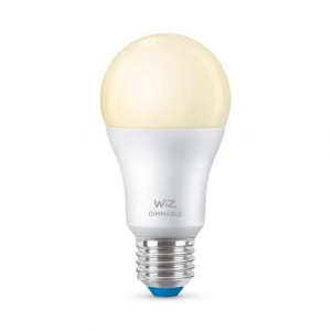 WiZ Dimmelhető intelligens LED izzó, Wi-Fi, A60, E27, 8W (60W), 806 lm, meleg fehér fényhőmérséklet, Google Assistant/Alexa/Siri kompatibilis, DETERIORÁLT CSOMAGOS KÉSZLET - Img 3