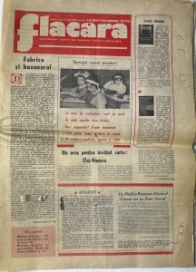 Ziar Comunist „Flacăra”, ediția din 14 septembrie 1978 (Anul XXVII, Nr. 37 (1214)), săptămânal editat de Frontul Unității Socialiste, sub conducerea lui Adrian Păunescu.