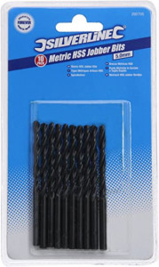 10 darabos Silverline 5mm-es fémfúrókészlet.