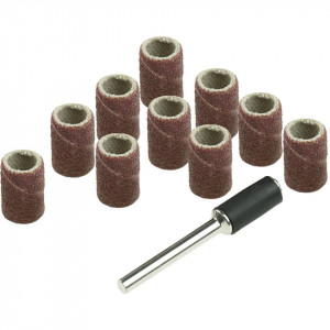 11 darabos köszörűdob készlet mini marógéphez, 6,3 mm, Dedra
