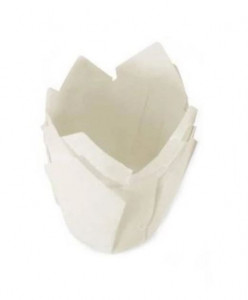 150 darabos muffinforma készlet, tulipános kockás, 50 x 80mm, fehér - Img 3