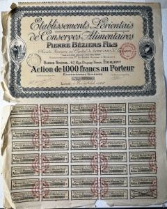 1905- Établissements Lorientais de Conserves Alimentaires – Pierre Béziers Fils - Franta