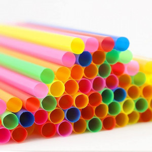 250 darabos készlet, egyenként csomagolt műanyag szívószálak Bubble Tea, 210 x 12mm, többszínűek - Img 6