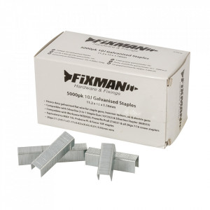 5000 db horganyzott kapcsok készlete, 11,2 x 12 x 1,17mm, GA20, 10J, Fixman