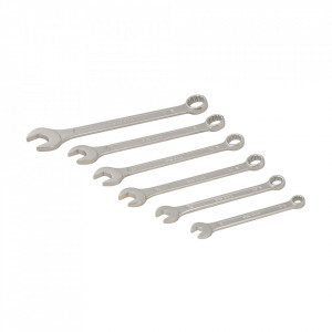 6 darabos fix kombinált csavarkulcs készlet, metrikus, 8, 10, 12, 13, 14, 17, Silverline - Img 3