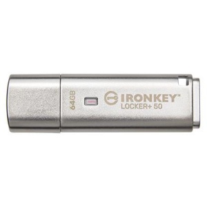 64GB IronKey Locker Plus 50 AES Encrypted, USBtoCloud, "IKLP50/64GB"