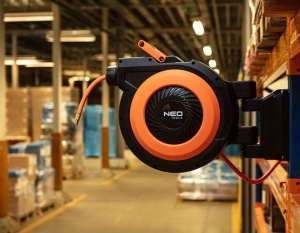 9.5mm behúzható tömlődob kompresszorhoz, pneumatikus, 15m, ideális autószervizhez, hátsó udvarra, Neo - Img 3