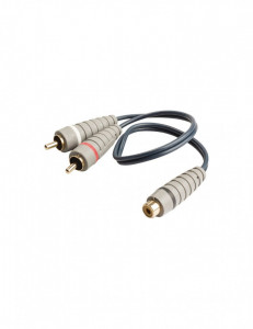 Adapter kábel 2 x phono, 2 x rca tata, 1 x rca mama, 0.2m, Bandridge