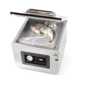 Aparat profesional de vidat cu camera 1000 W, banda sigilare 410 mm, latime 3 mm, timp si ciclu de sigilare ajustabile, Inox, display digital, Hendi Profi Line, 505x567x(h)465 mm - Img 2