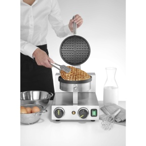 Aparat vafe/waffles rotunde, diametru 19cm, 1000w, timer, termostat reglabil, Hendic