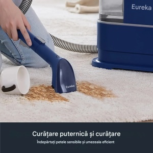 Aspirator cu spalare, portabil, recipient apa murdara / curata, aspirare 12500Pa, 230V, functie pulverizare, ideal casa cu animale, Eureka - Img 3