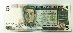 Bancnota Filipine - 5 Piso ( 1987-1999 )