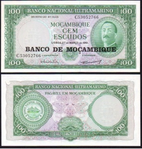 Bancnota - Mozambique 100 Escudos, 1961