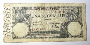Bancnota Regalista - Romania - 100.000 Lei - 21.10.1946 - Regele Mihai I