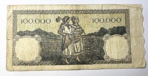 Bancnota Regalista - Romania - 100.000 Lei - 21.10.1946 - Regele Mihai I - Img 2