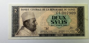 Bancnota Republica Guineea - 2 Sylis 1981