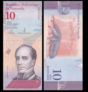 Bancnota - Venezuela 10 Bolivares, 2018