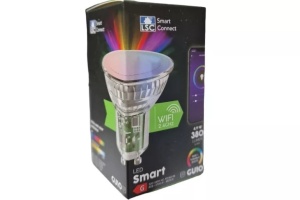 Bec inteligent pentru spoturi GU10, lumina RGB COLOR, alba, calda, rece, consum 4.9W - lumina 34W, WI-FI, LSC