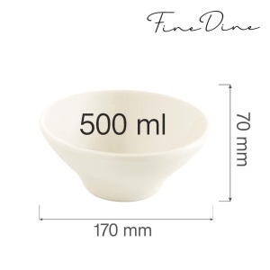 Bol conic Fine Dine, Crema 500 ml, 160 x 64 mm - Img 2