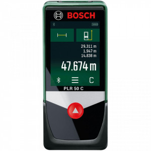 Bosch PLR 50 C lézeres távolságmérő , színes kijelző , 50M , Bluethoot , Érintőképernyő , Touch Screen - Img 2