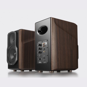 BOXE EDIFIER 2.0, RMS: 130W (2 x 15W, 1 x 50W, 1 x 50W), bluetooth, telecomanda wireless, volum, bass, treble, optical, coaxial, brown, "S2000MKIII" - Img 2