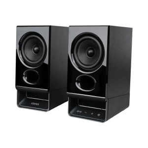 BOXE EDIFIER 2.0, RMS: 5W (2 x 2.5W), bluetooth v6.0, volum, mufa casti, touch panel, AUX/USB-C, Edifier App, USB power, MDF, black, "R20BT-BK" - Img 3