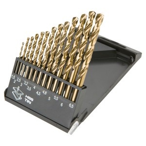 Burghie metal, HSS-TiN , 1.5-6.5 mm, 13 buc -set