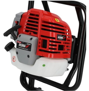 Burghiu pentru gauri pamant pentru stalpi, gard, copaci, motor benzina 2 T, 52cc, 3 burghie incluse, Dedra - Img 4
