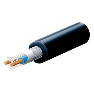 Cablu pentru microfon, 2 fire, ecranat, 50 m/rolă