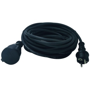 Cablu prelungitor din cauciuc, H07RN-F 3x2,5 mm², negru, 20 m