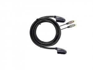 Cablu profesional video, 2 x scart tata, 2 x rca tata, 1.2m, Deltac C - Img 3