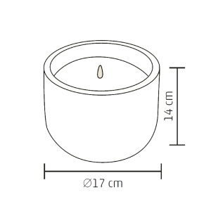 Candela piatra LED, Ø17 x 14 cm - Img 3