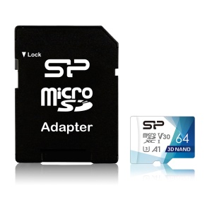 Card memorie Silicon Power memory card Superior Pro Micro SDXC 64GB UHS-I U3 V30 +adapter "SP064GBSTXDU3V20AB" - Img 2