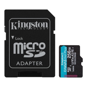 CARD MicroSD KINGSTON, 256 GB, MicroSD, clasa 10, standard UHS-I U3, "SDCG3/256GB"