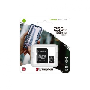 CARD MicroSD KINGSTON, 256 GB, microSDXC, clasa 10, standard UHS-I U3, "SDCS2/256GB"