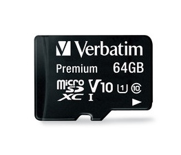 Card MicroSDXC VERBATIM, 64GB, Clasa10,, "44084"