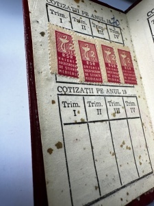 Carnet de membru al Uniunii Societăților de Științe Medicale din Republica Populară Romînă (RPR). - Img 2