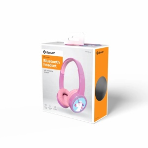 Casti audio bluetooth pentru copii, protectie urechi 85 decibeli, acumulator, autonomie aprox. 24 ore, USB-C, model UNICORN, DENVER - Img 3