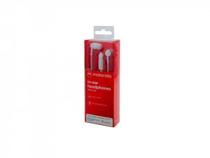 Casti audio In-ear cu fir, stereo, jack 3.5mm, microfon, buton acceptare apel, alb, Motorola - Img 1