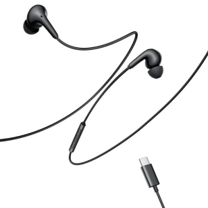 CASTI Edifier, cu fir, intraauriculare - butoni, pt smartphone, microfon pe fir, conectare prin USB-C, buton in-line, negru, "P230-BK" - Img 2