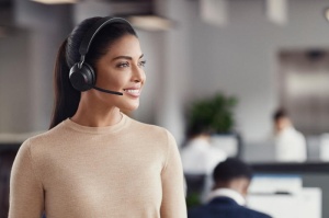 Casti profesionale call center, customer support, audio, Stereo, bluetooth, USB-C, negru, husa transport inclusa, Jabra Evolve2 65, second hand - Img 5